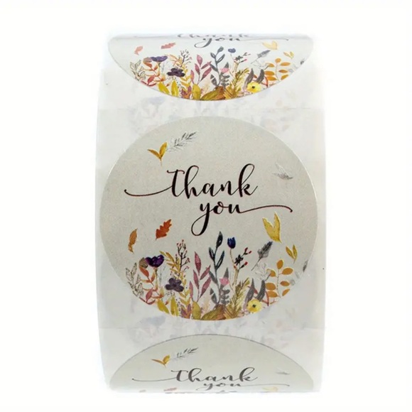 ‼️$5 SALE‼️ THANK YOU Autumn Floral Stickers - Picture 5 of 14